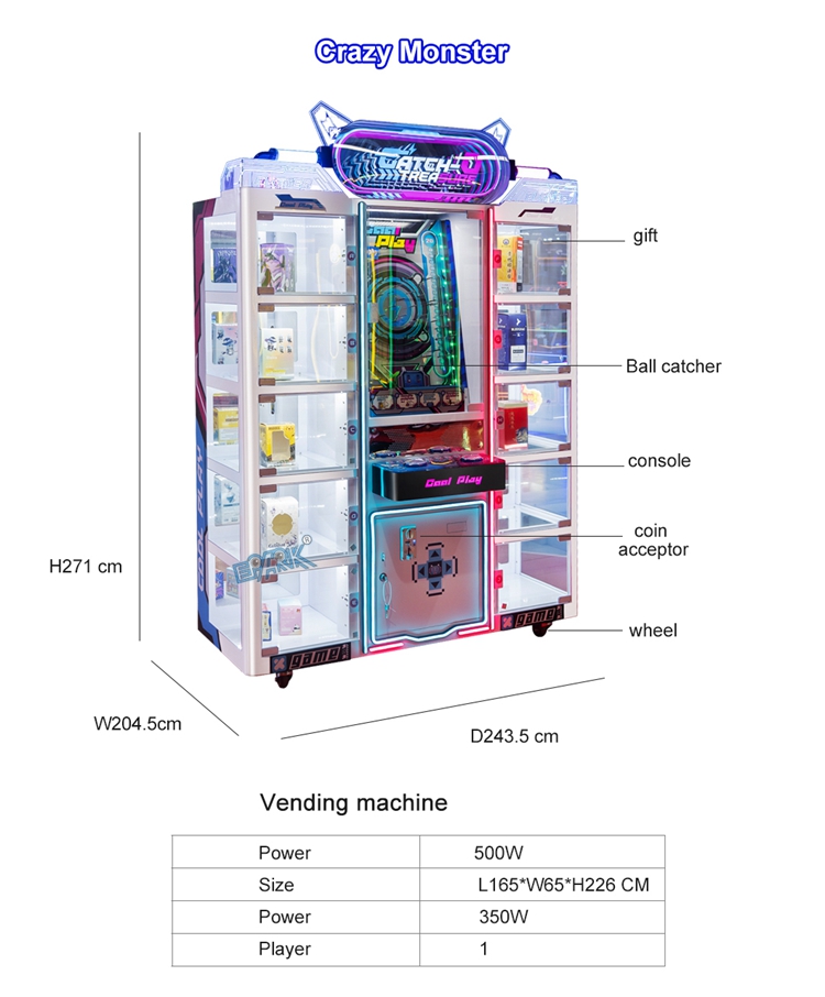 Coin Operated Arcade Toy Vending Prize Crane Doll Gifts Game Machine supplier