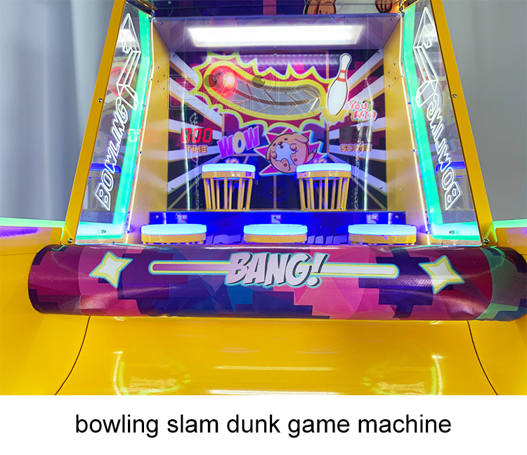 New Design Arcade Coin Operated Bowling Machine Throwing Bowling Big Dunk For Amusement park details