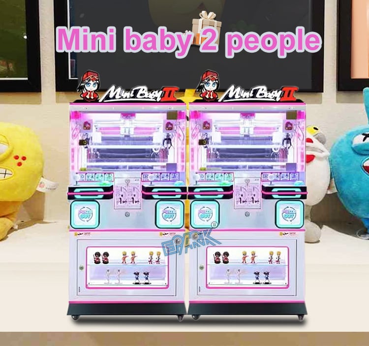 Coin Operated Game Machine Arcade Mini Baby 2 People Claw Machine Toy Grabber Vending Machine manufacture