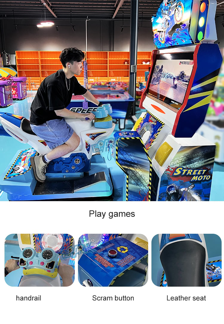 Factory Most Popular Coin Operated (HD) Full Motion Motor Motorcycle Simulator Arcade Game Machine details