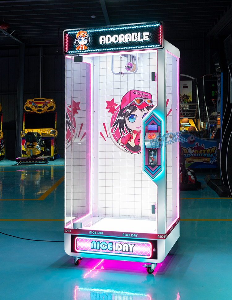 Coin Operated Arcade Pink Date Cut The Rope Game Machine Standing Indoor Push Prize Toy Crane Claw Machine details