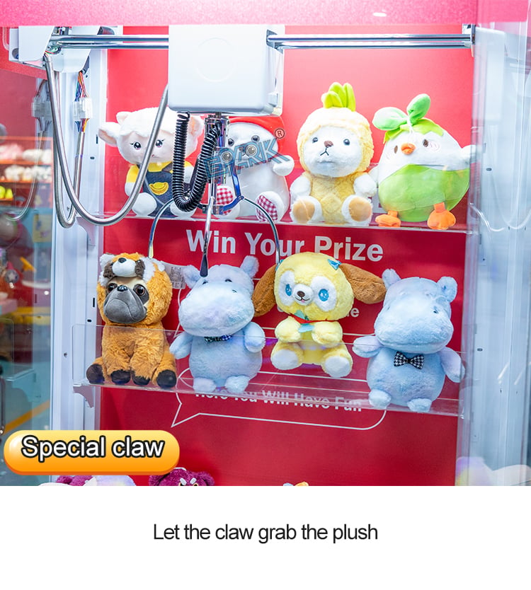 Coin Operated Pink Crane Catch Stuffed Toys Machine Toy Claw Crane Game Machine supplier