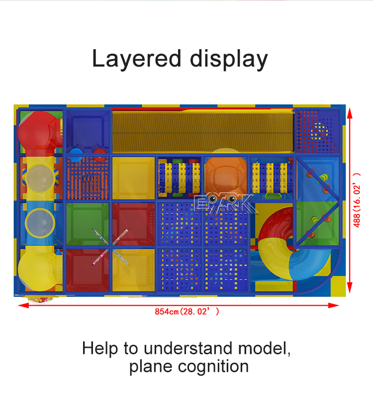 Clown Style Kids Indoor Play Structure details