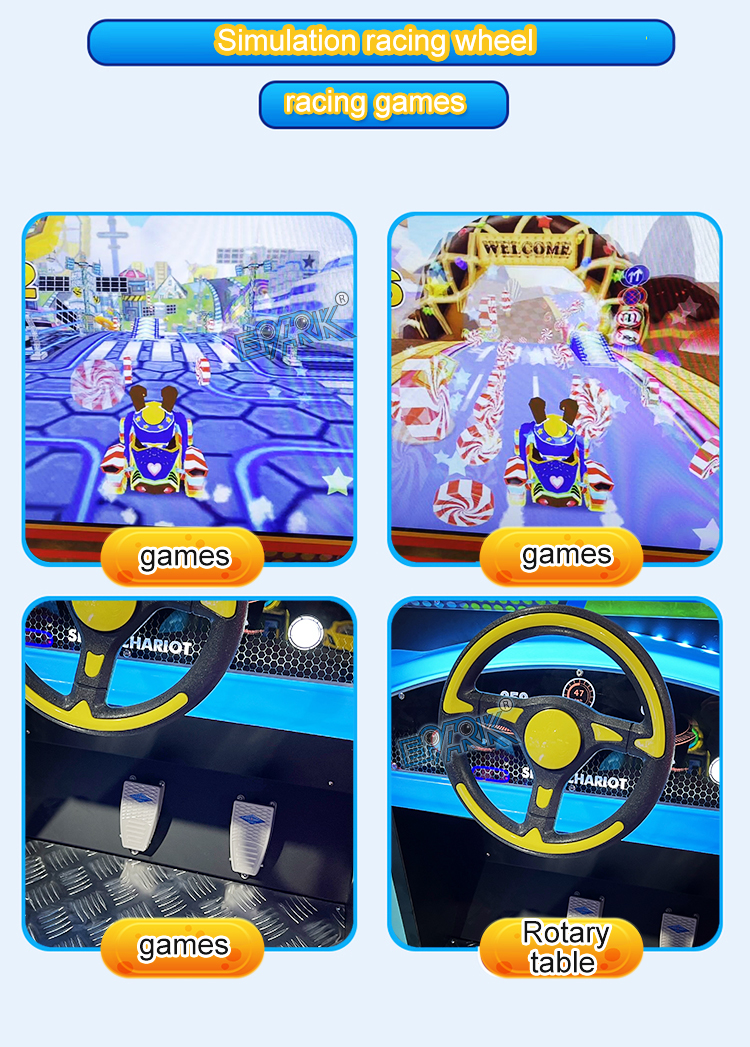 Amusement Park Coin Operated Arcade Kids Car Racing Game Machine manufacture