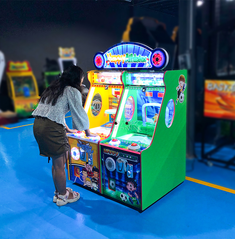 Funny Happy Athletes Kids Coin Operated Ticket Game Machine Popular Soccer Game Machine details