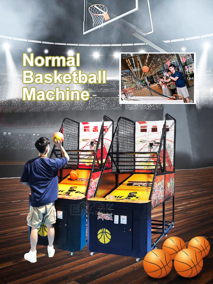Indoor Sport Coin Operated Arcade Game Basketball Shooting Machine Basketball Machine supplier
