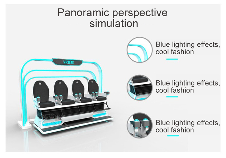 4 Person Simulator Rides VR Roller Coaster Games Equipment Virtual Reality Cinema Machine supplier