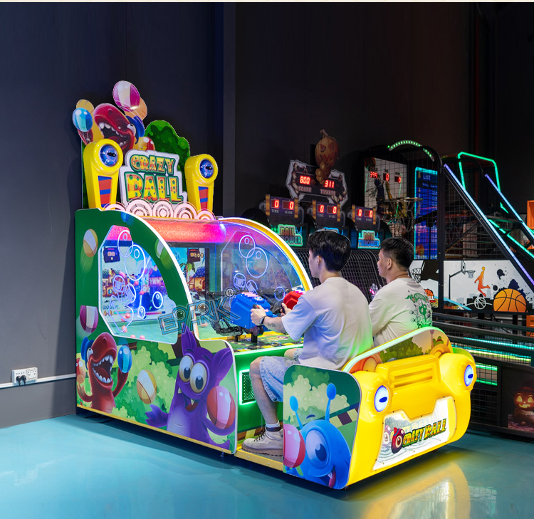 42 Inch Coin Operated Kids Game Machine Ball Shooting Arcade Coin Pusher Game supplier
