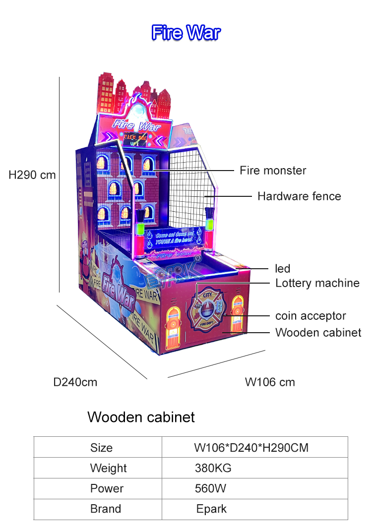 Kids Coin Operated Prize Game Machine Arcade Redemption Games Machines Shooting Ball Game factory