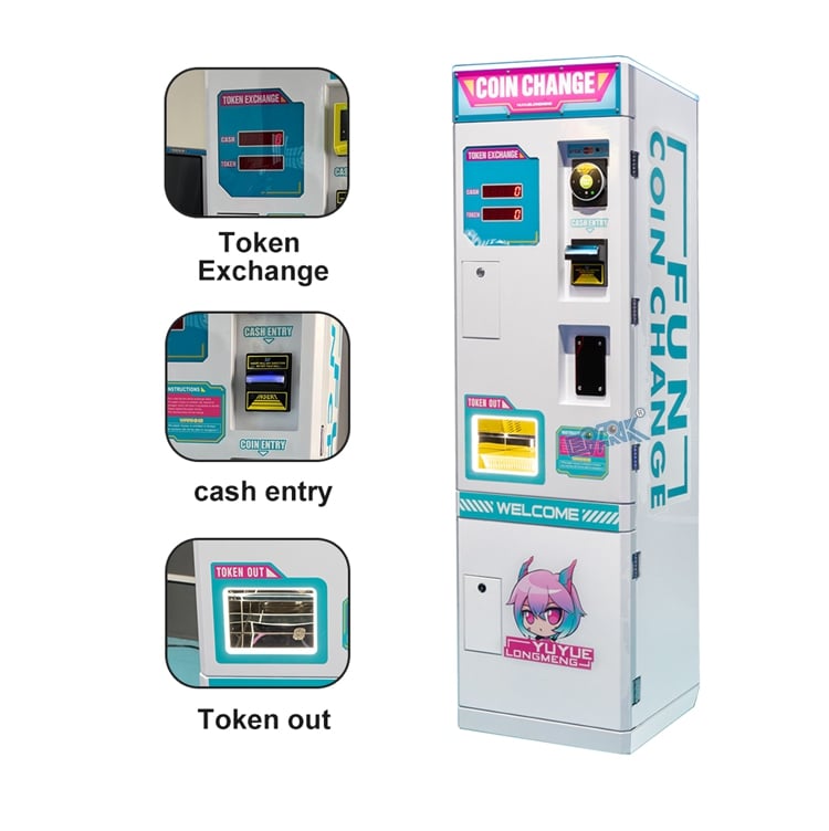 Coin Changer Machine Wholesale Automatic Bill Exchange Arcade Game Token Coin Change Machine factory
