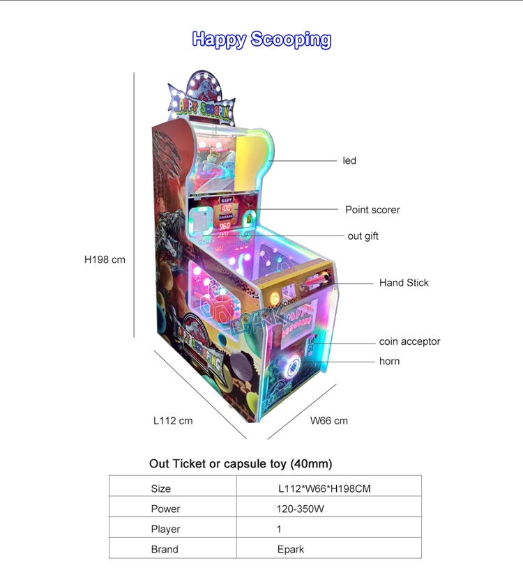 Indoor Amusement Park Ticket lottery Redemption Game Machine manufacture