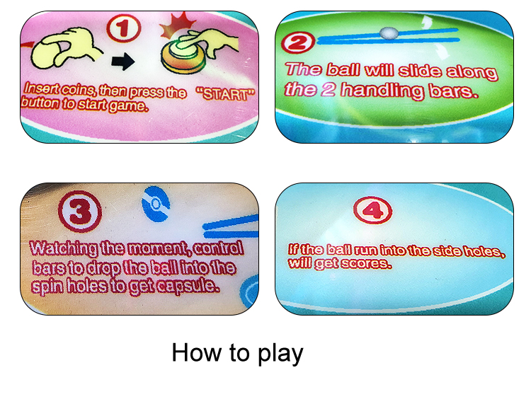 Amusement Park Coin Pusher Coin Operated Game Machine Happy Ball Capsule Gashapon Vending Machine manufacture