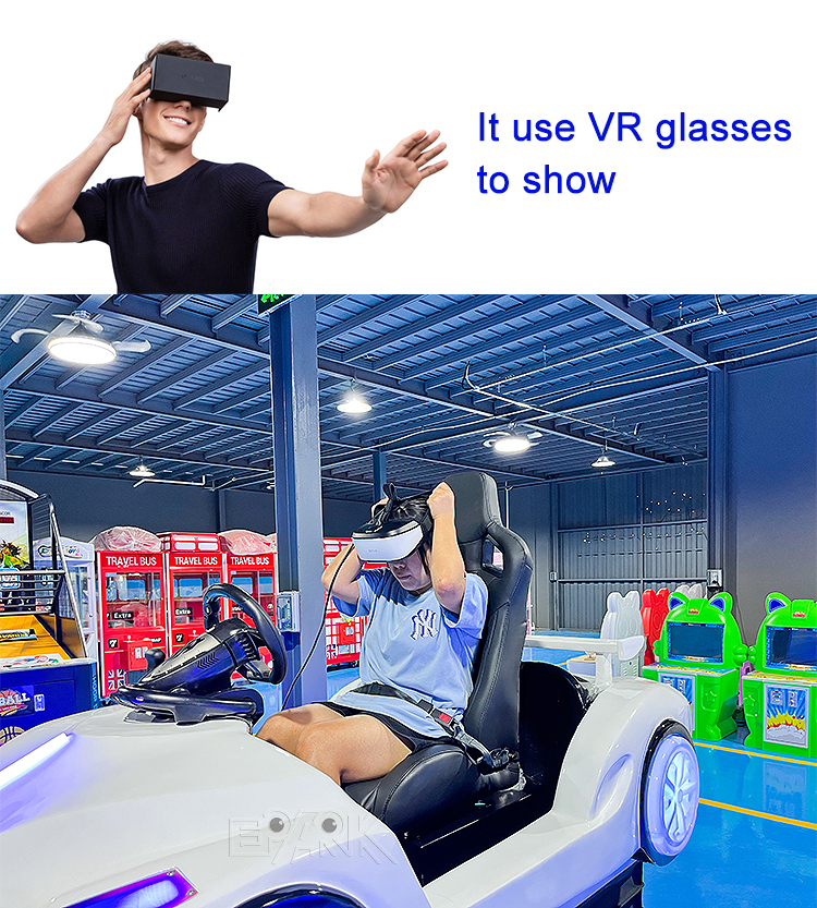 Amusement Park Virtual Reality 3D Glasses 9D Motion Driving Car Racing Simulator Arcade Game Machine supplier