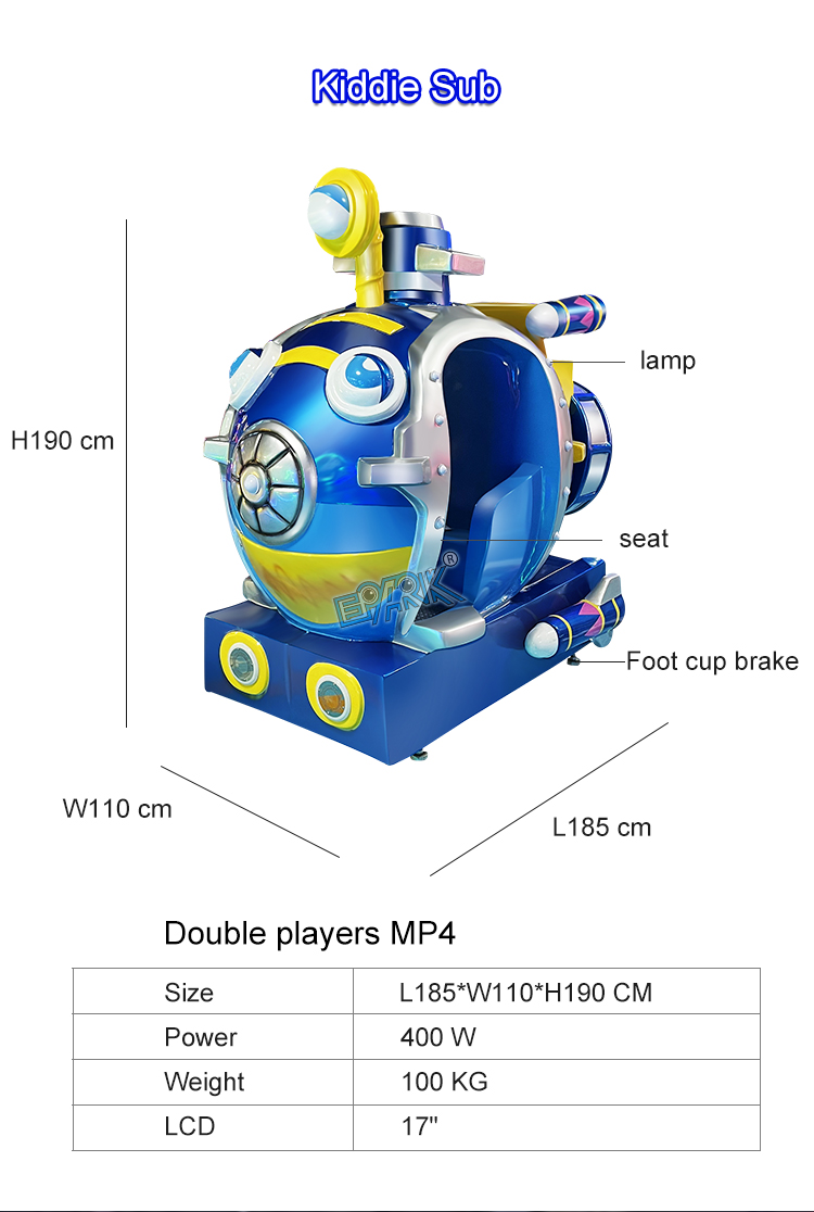Popular Indoor Child Rides Submarine Kiddie Rides Best Selling Coin Operated Kiddie Rides details