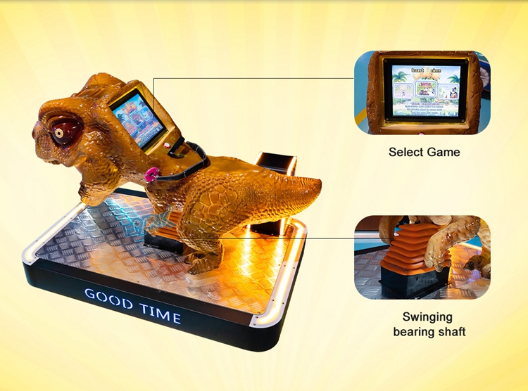 Amusement Amusement Park Rides Coin Operated Moving Dinosaur Ride With MP5Rides Coin Operated Moving Dinosaur Ride High Ultra strong transparency quality Dino kiddie rides factory