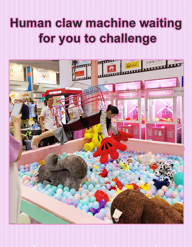 Amusement Park Coin-Operated Real Man Person Human Claw Machine Game Claw Machine details