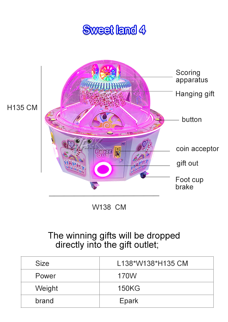 Coin Operated Arcade Game Machine Happy Gashapon 5 Players Capsule Toy Vending Machine factory