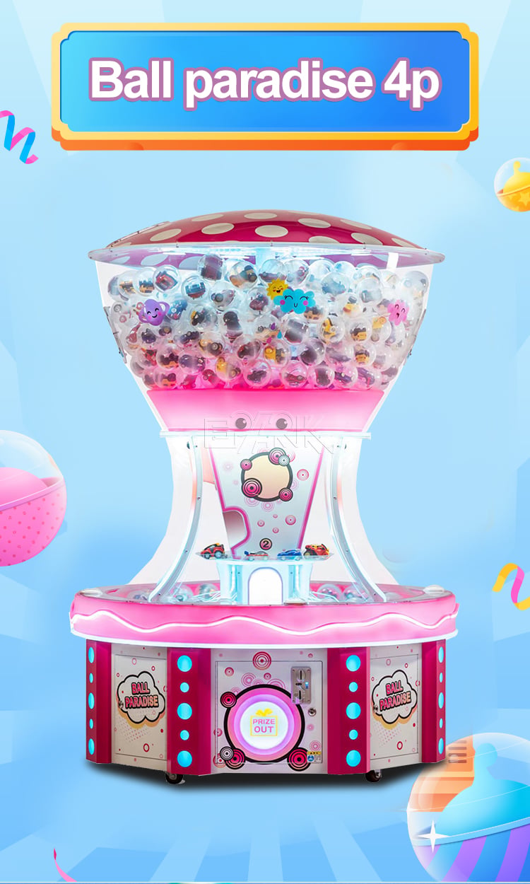 Coin Operated Ball Paradise Gumball Machine Kids Candy Gacha Gashapon Vending Ball Toys Candy Gumball Plastic Gift Machine factory