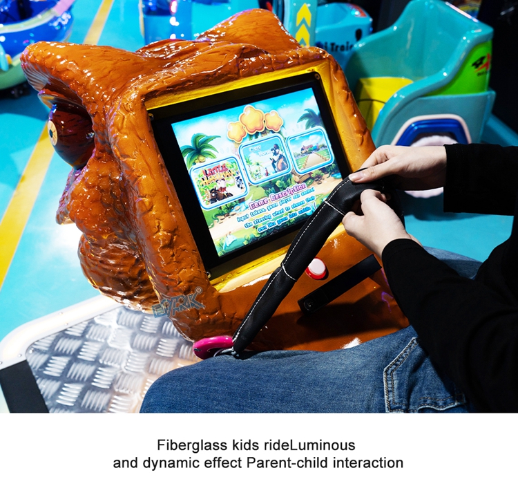 Amusement Amusement Park Rides Coin Operated Moving Dinosaur Ride With MP5Rides Coin Operated Moving Dinosaur Ride High Ultra strong transparency quality Dino kiddie rides factory