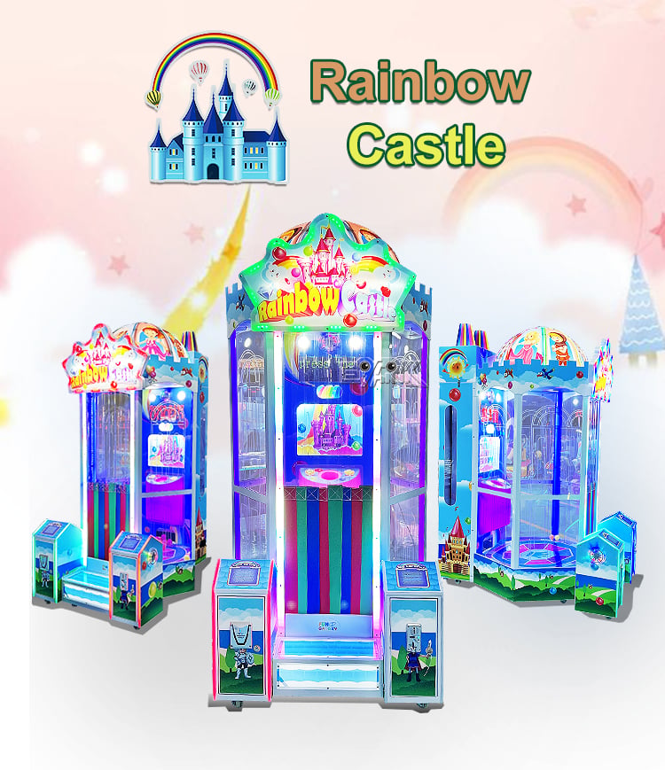 Coin Operated Rainbow Castle Ticket Prize Arcade Redemption Lottery Game Machine details