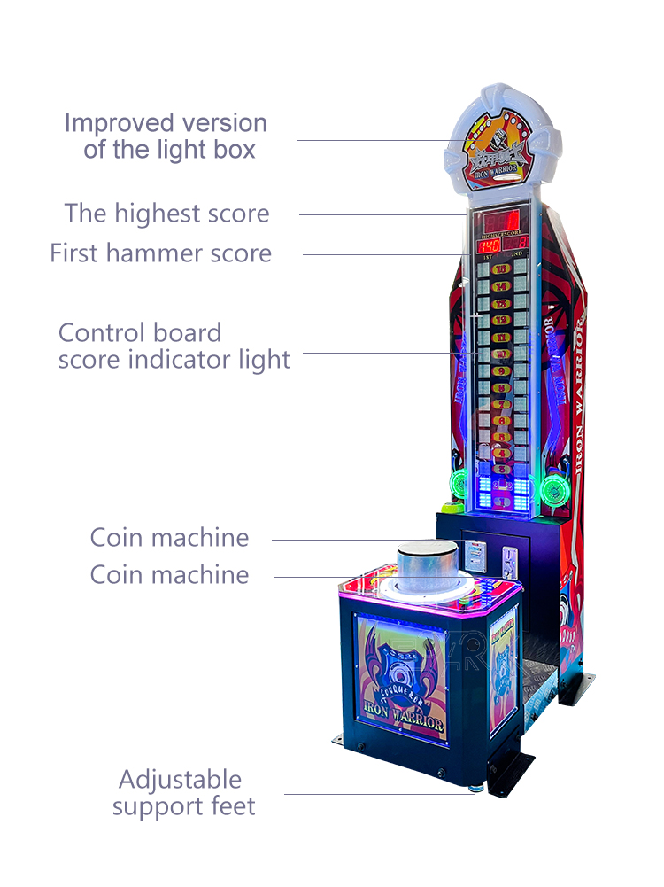 Coin Operated Arcade Game Hitting Hammer Punch Boxing Hammer Game Machine For Sale manufacture