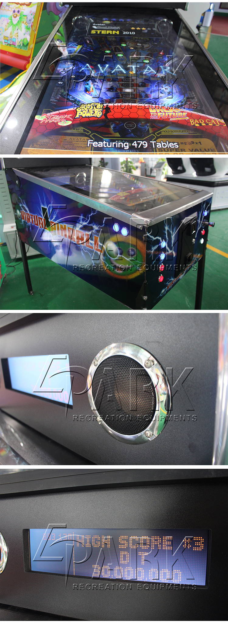 Arcade Pinball Game Indoor Playground Coin Operated Pinball Game Machine factory