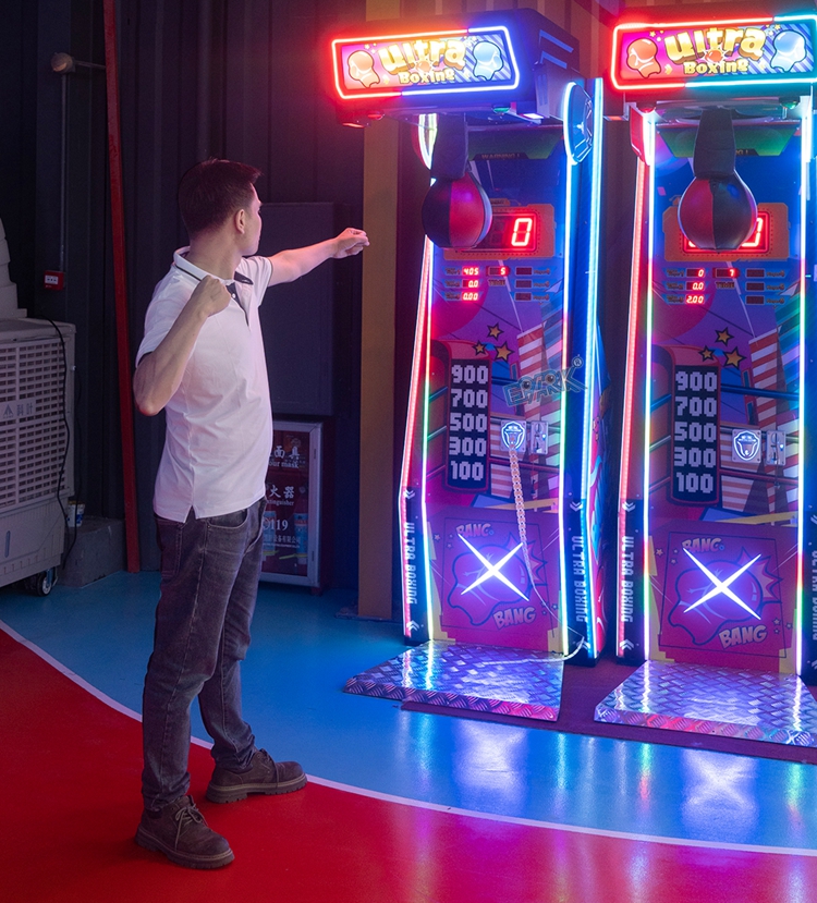 New Coin Operated Sports Arcade Boxing Game Machine Big Boxing Punching Fire Boxing Machine factory