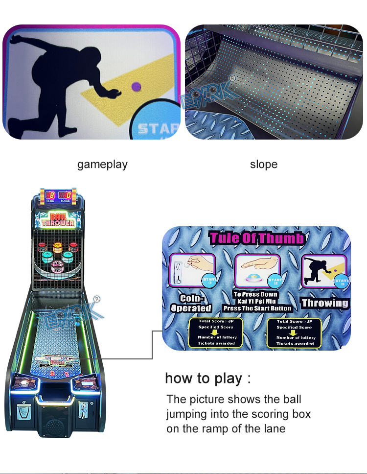 Coin Operated Game Machine Crazy Bowling Game Indoor Sport Redemption Tickets Arcade Games Machine supplier