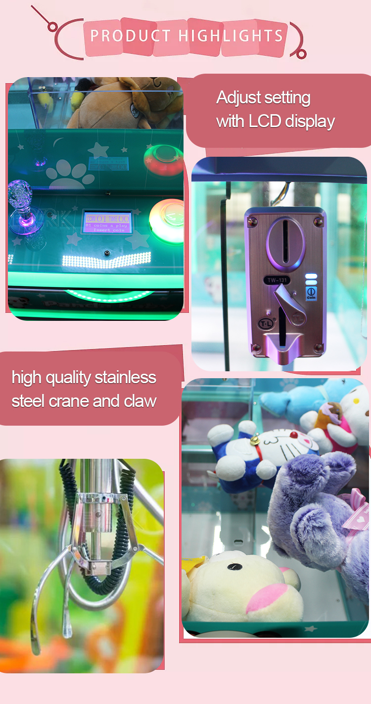 Coin Operated Game Machine Toy Vending Arcade Claw Crane Machine Claw Machine supplier