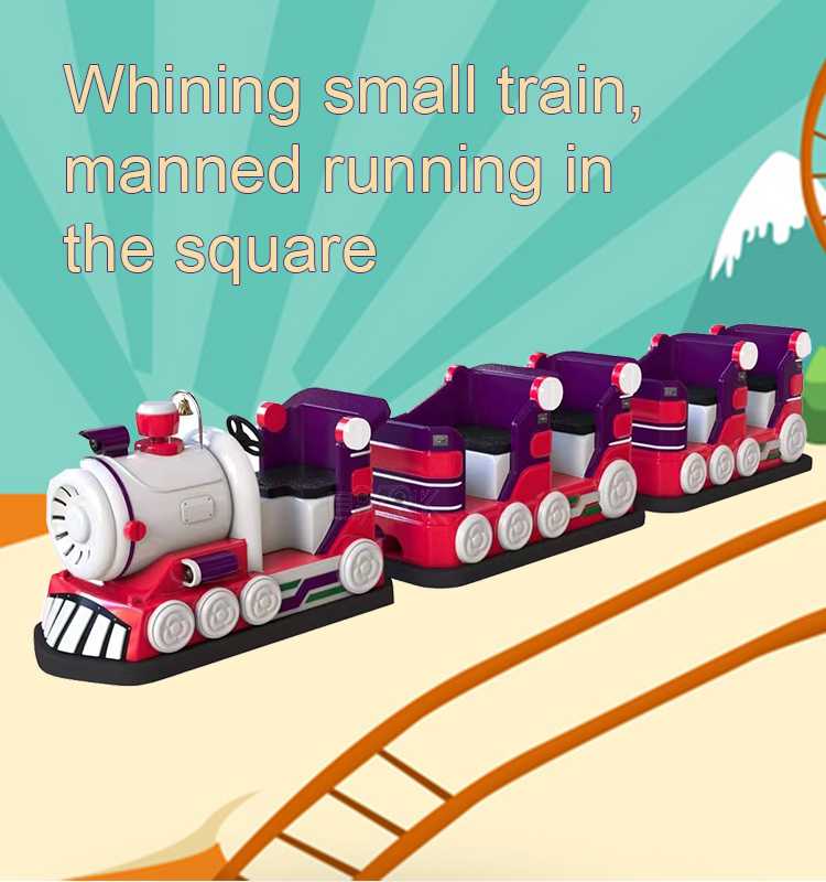 High-Power Train Head Tow 3 New Double-Row Carriages Electric Train Rides manufacture