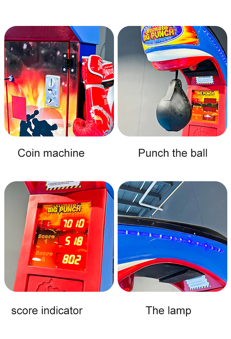 Coin Operated Electronic Ultimate Big punch Boxing Amusement Redemption Lottery Cola Arcade Game Machines For Sale factory