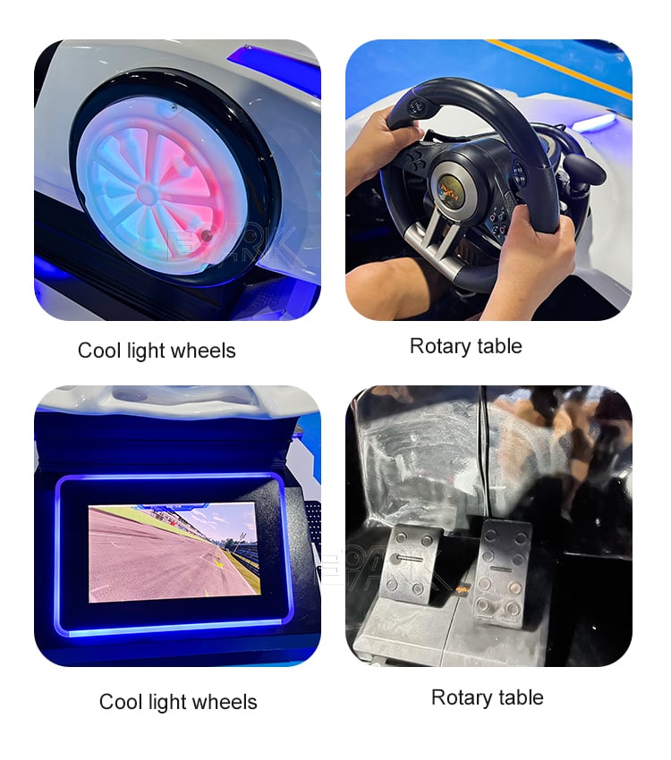 Amusement Park Virtual Reality 3D Glasses 9D Motion Driving Car Racing Simulator Arcade Game Machine details