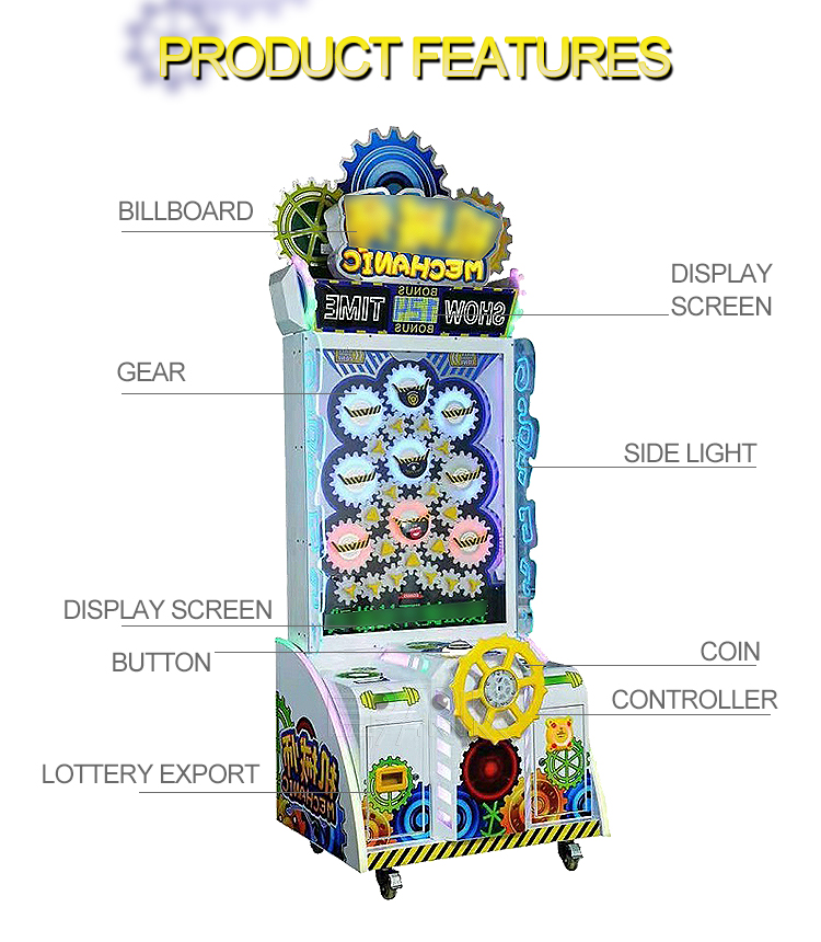 Coin Operated Arcade Game Entertainment Kids Prize Ticket Redemption Vending Machine factory