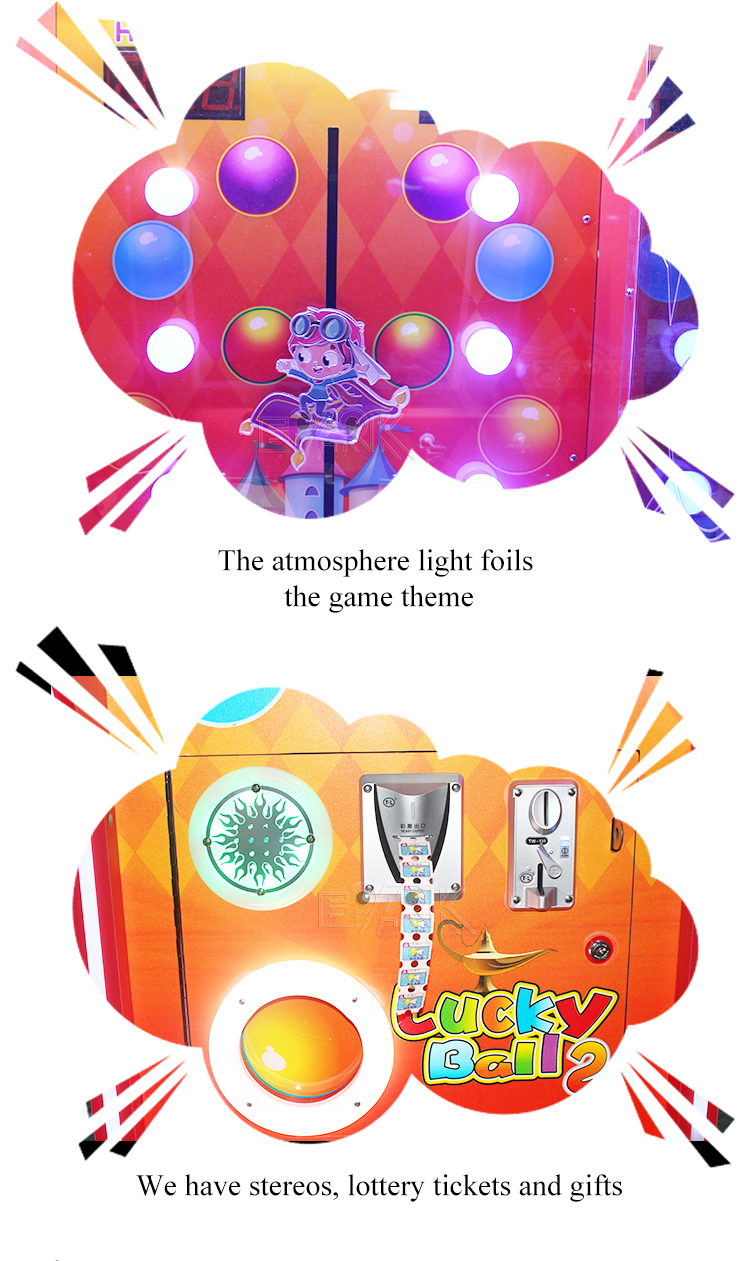 Lucky Ball Game Machine Redemption Tickets Arcade Game Machine factory