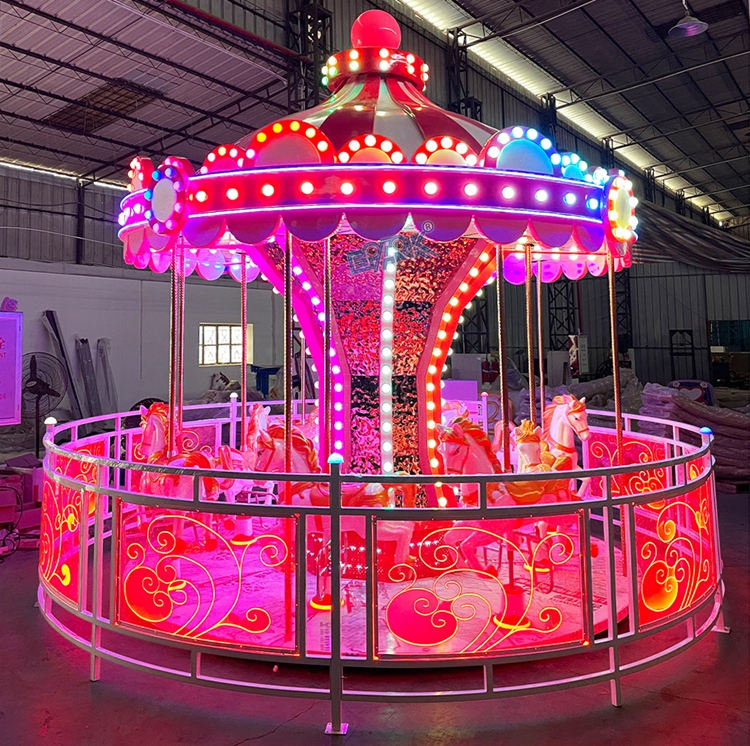 Amusement Park Rides Fairground Merry Go Round Carousel 9 Seats Dream Carousel factory