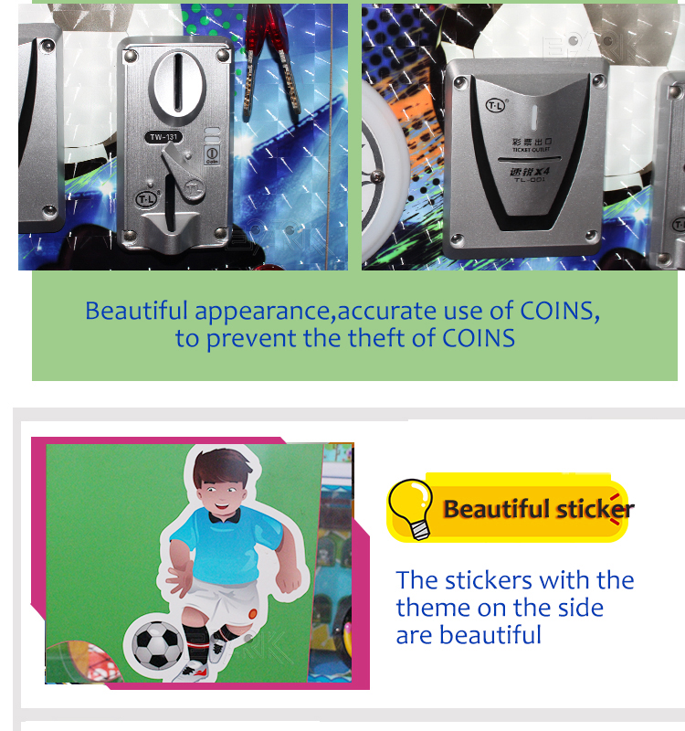 Happy Soccer Game Kids Coin Operated Football Shooting Prize games Machines details