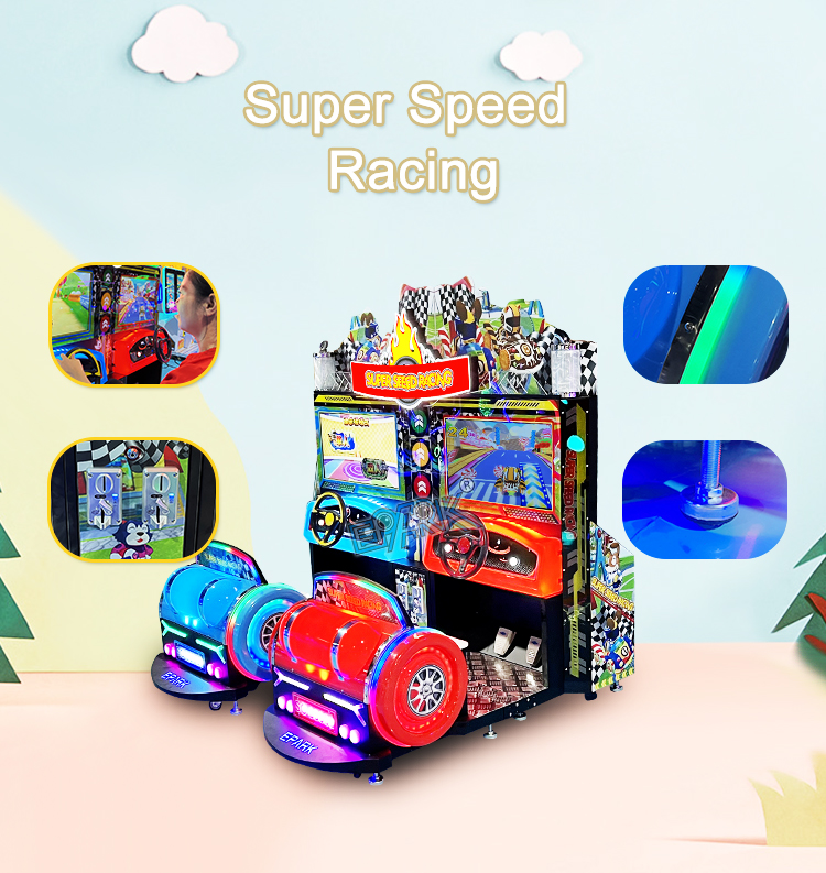 Amusement Park Coin Operated Arcade Kids Car Racing Game Machine manufacture