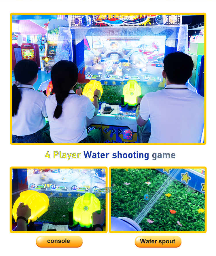 Coin Operated Game Machine Lottery Redemption Water Shooting Game Machine manufacture
