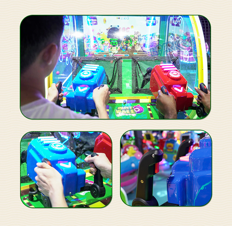 42 Inch Coin Operated Kids Game Machine Ball Shooting Arcade Coin Pusher Game details