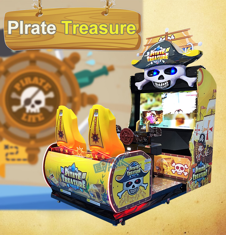 Coin Operated 2 Players Shooting Simulator Game Machine Pirate Treasure Shooting Arcade Game Machine factory