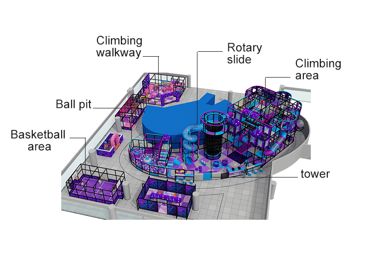Interesting Entertainment Commercial Customized Indoor Play Area Trampoline Park With Foam Pit supplier
