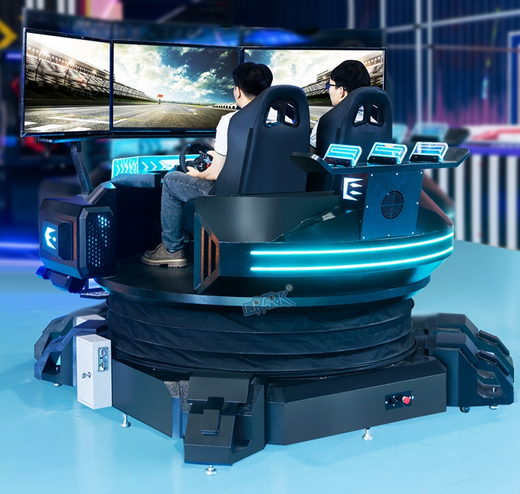 2 Players Amusement Products Game Machine 3 Screen 3 Dof Motion Chair Simulator VR Racing factory