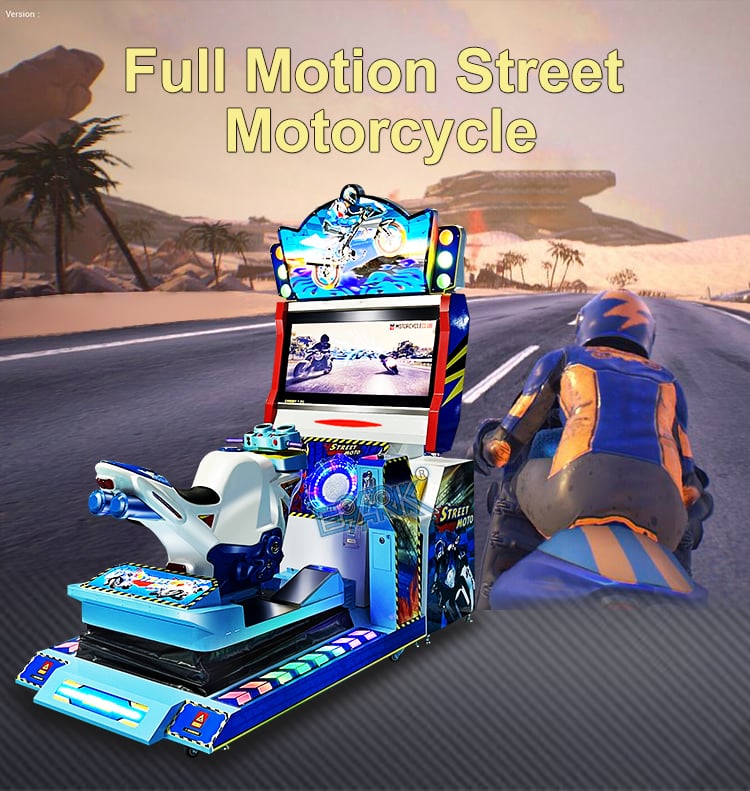 Factory Most Popular Coin Operated (HD) Full Motion Motor Motorcycle Simulator Arcade Game Machine factory