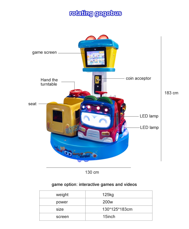 Coin Operated Kids Carousel Electronic Rotation Go Round Carousel Game Machine manufacture