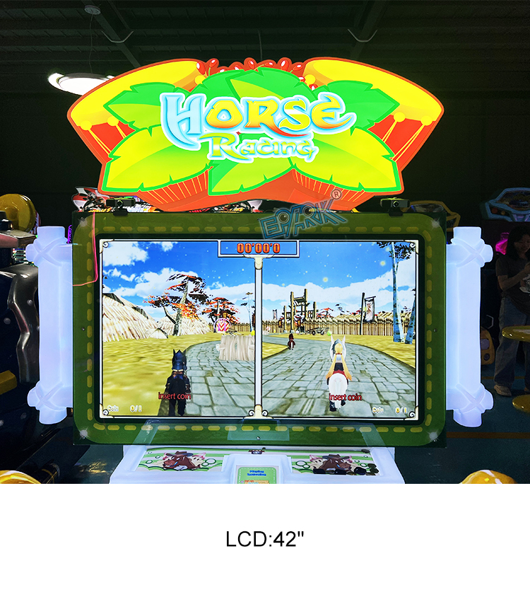 Factory Custom Amusement Park 2 Players Horse Racing Coin Operated Arcade Games Kiddie Rides details