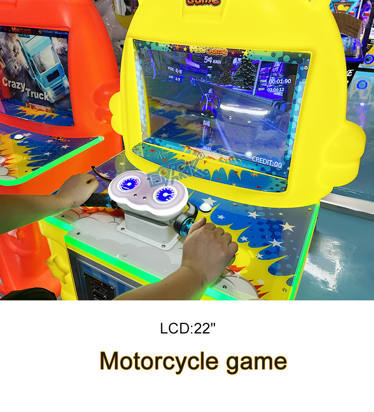 Mini Game Arcade Coin Operated Arcade Kids Motor Game Simulator Motorcycle Game Machine manufacture