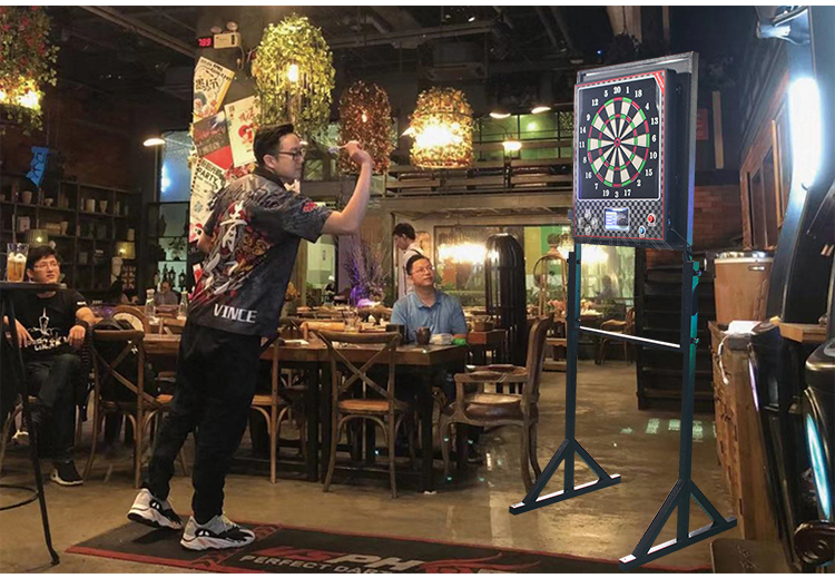 Mini Led Board Dart Arcade Game Wooden Cabinet Coin Operated Dart Machine For Sale manufacture