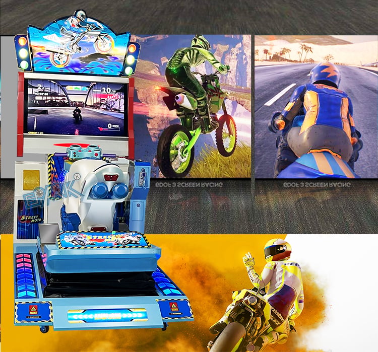 Factory Most Popular Coin Operated (HD) Full Motion Motor Motorcycle Simulator Arcade Game Machine manufacture