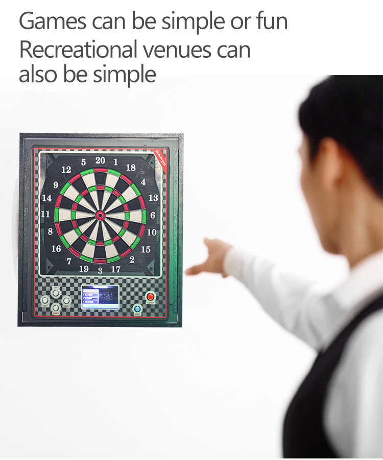 Mini Led Board Dart Arcade Game Wooden Cabinet Coin Operated Dart Machine For Sale factory