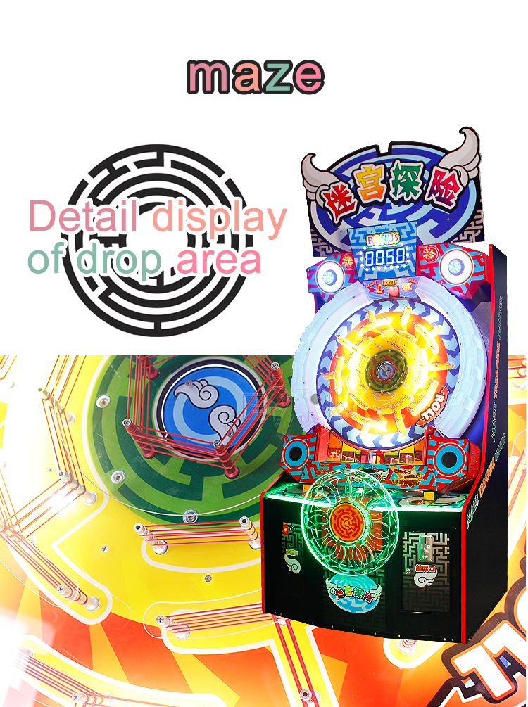 Carnival Arcade Games For Kids Ball Drop Fall Amusement Arcade Ticket Game Machine details